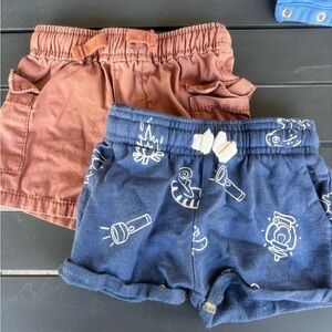 Carter's Brown and Blue Kids' Shorts Duo